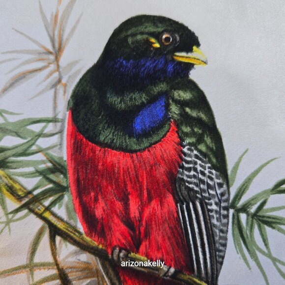 Vintage Silk Scarf Roland Ward Painted Birds Collectible - Picture 15 of 15